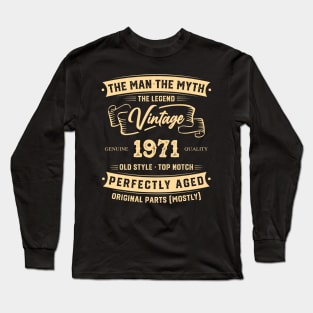 The Legend Vintage 1971 Perfectly Aged Long Sleeve T-Shirt